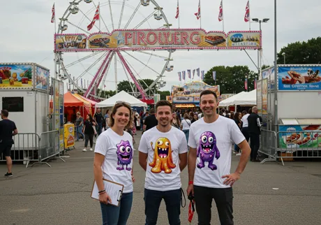 Equipas de vendedores de feiras e festivais