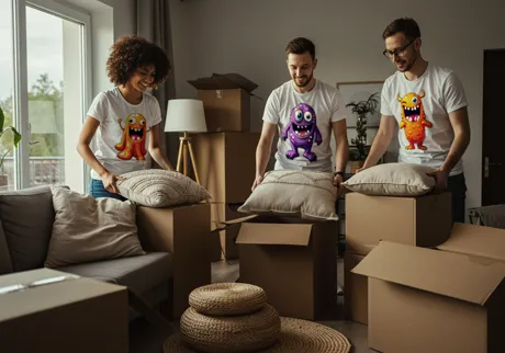 Equipas para festas de inauguração de casa